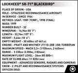 COBI Lockheed SR-71 Blackbird Executive Edition #5890